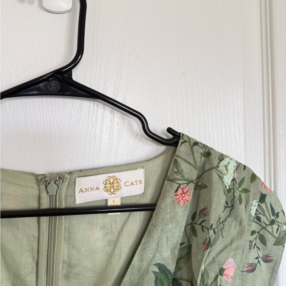 Anna Cate Adele Cutout Green Floral Maxi - Picture 8 of 9